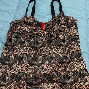 Ruby Ribbon Black and Pink Lace Bra